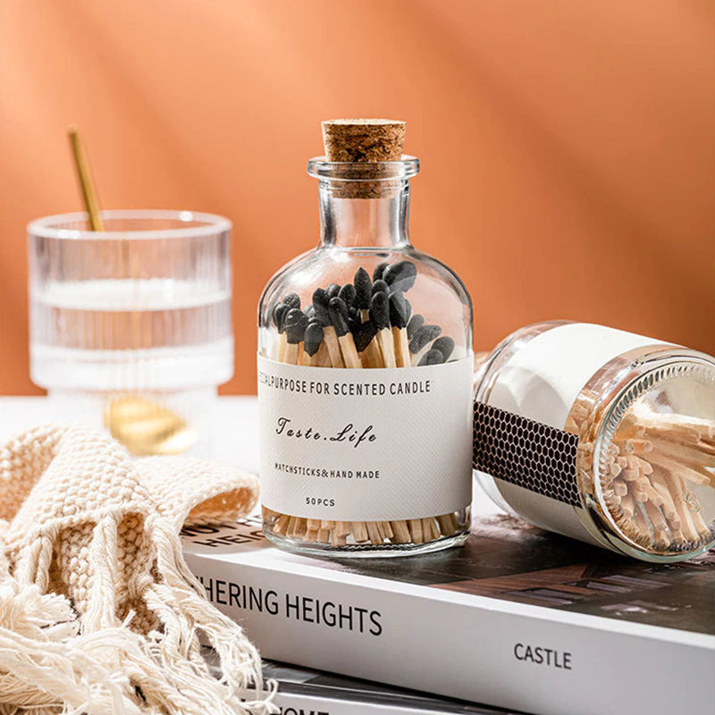 DECOR MATCHES - Glass jar of matches